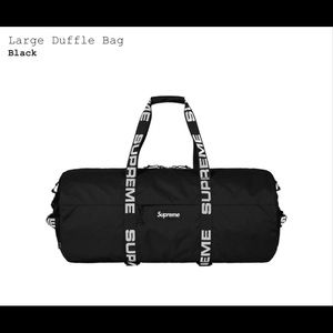Supreme Large Duffle Bag in Black